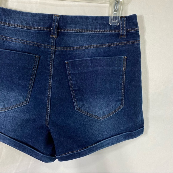 Wishful Park High Rise Rolled Cuff Stretch Jean Shorts - Picture 4 of 7